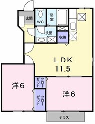 ニューシティー宮城野Ｃの物件間取画像